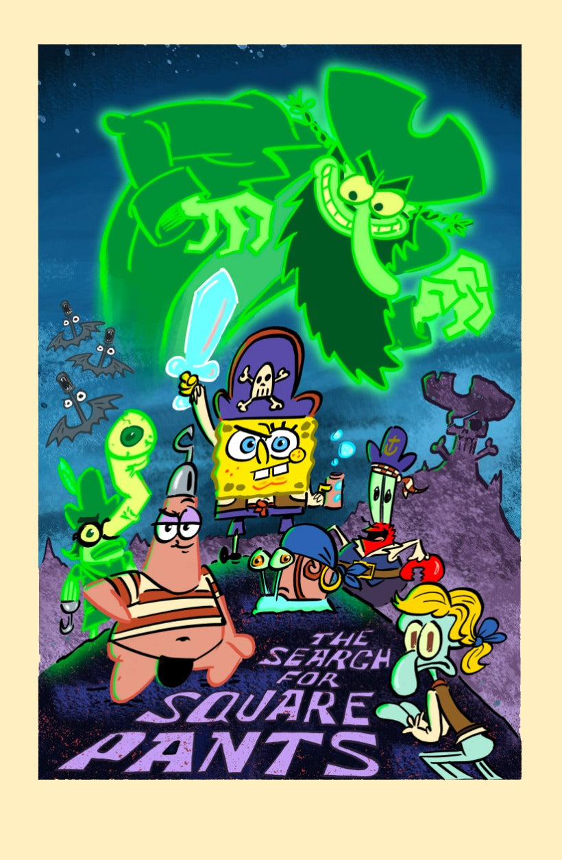 Search for Square Pants Limited Poster Signed by Derek Drymon and Tom Kenny