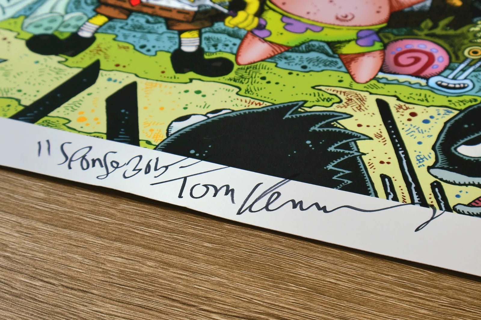 SpongeBob x TMNT Fan Art Poster – Signed by Kevin Eastman & Tom Kenny (Limited to 300)