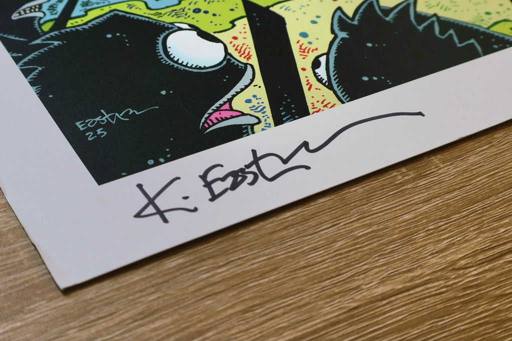 SpongeBob x TMNT Fan Art Poster – Signed by Kevin Eastman & Tom Kenny (Limited to 300)